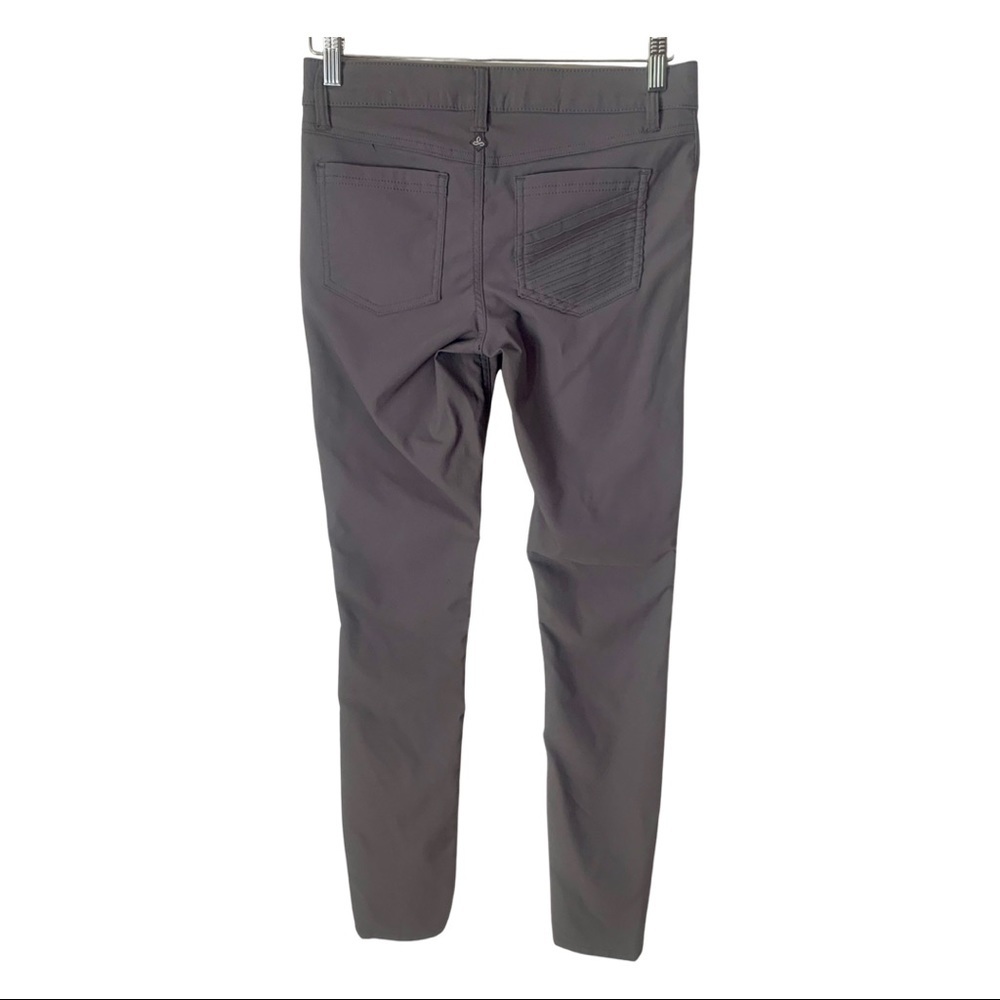 PRANA Brenna Moto Stretch Skinny Pants Mid Rise Gravel Nylon Size 2 - Picture 10 of 15